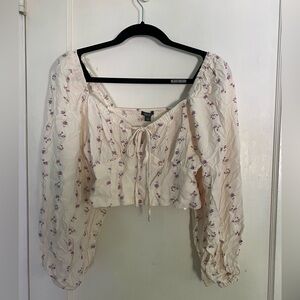 WILD FABLE Floral Cropped Blouse